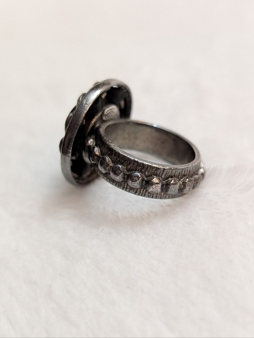 Vintage CHANEL cc stamped ruthenium Ring size US 6.5 with COA - Picture 3 of 9